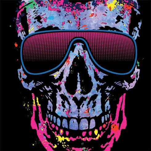 Liquid Blue Neon Skull with Glasses Nintendo 2DS XL (2017) Skin